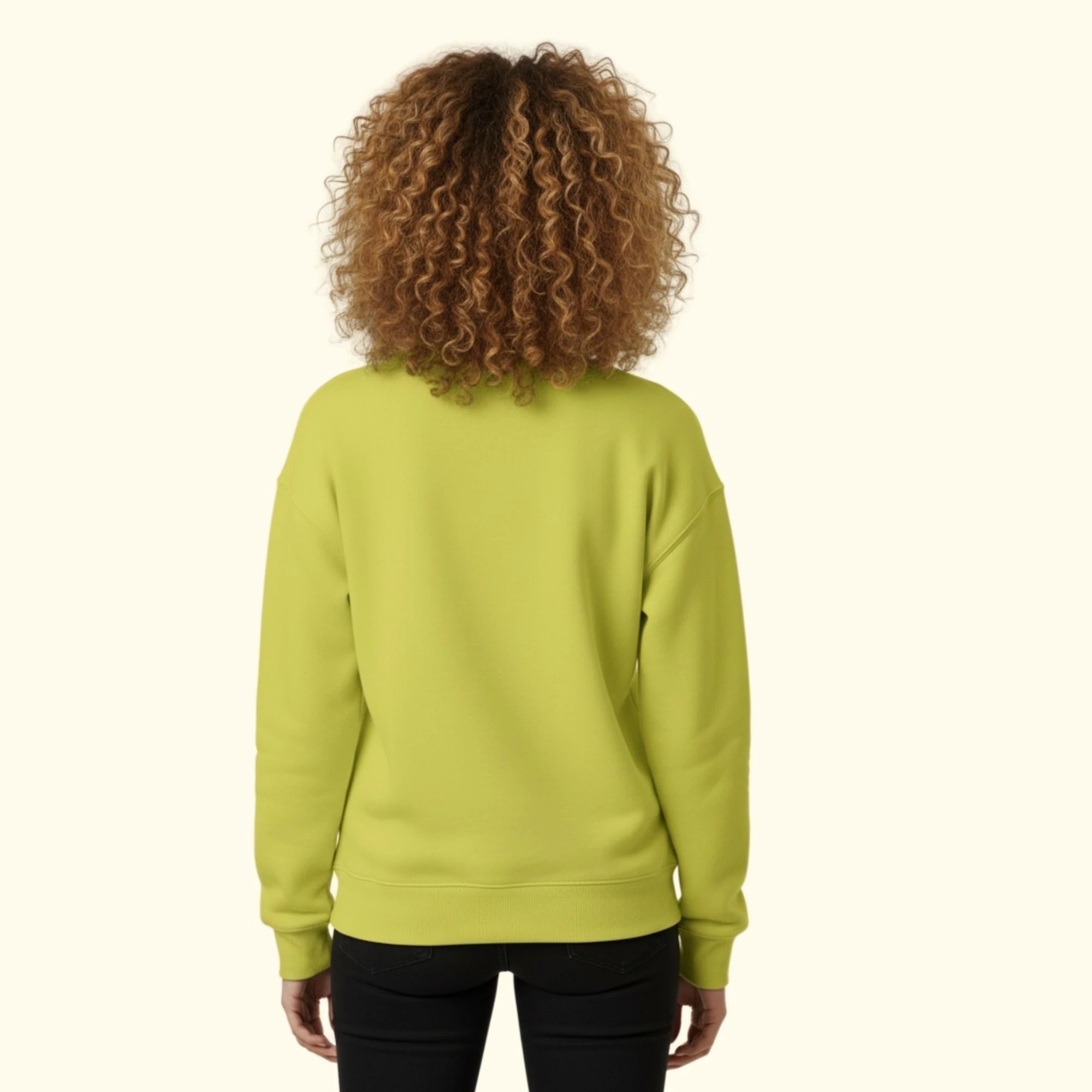 Kadın Açık Yeşil Oversize Salaş Basic Sweatshirt - 2