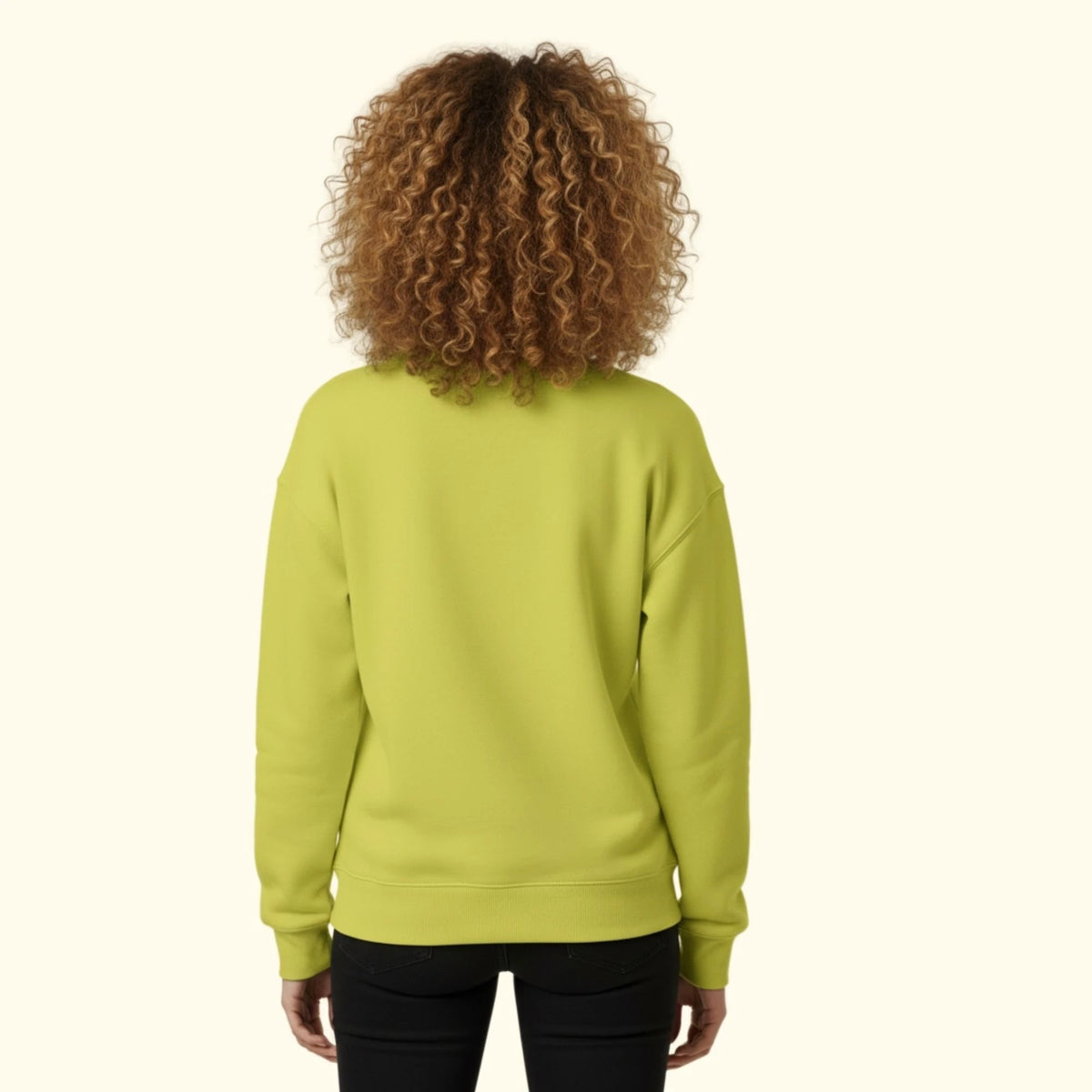 Kadın Oversize Salaş Basic Sweatshirt - Açık Yeşil