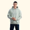 Erkek Su Yeşili Kapüşonlu Kanguru Cepli Basic Sweatshirt Hoodie