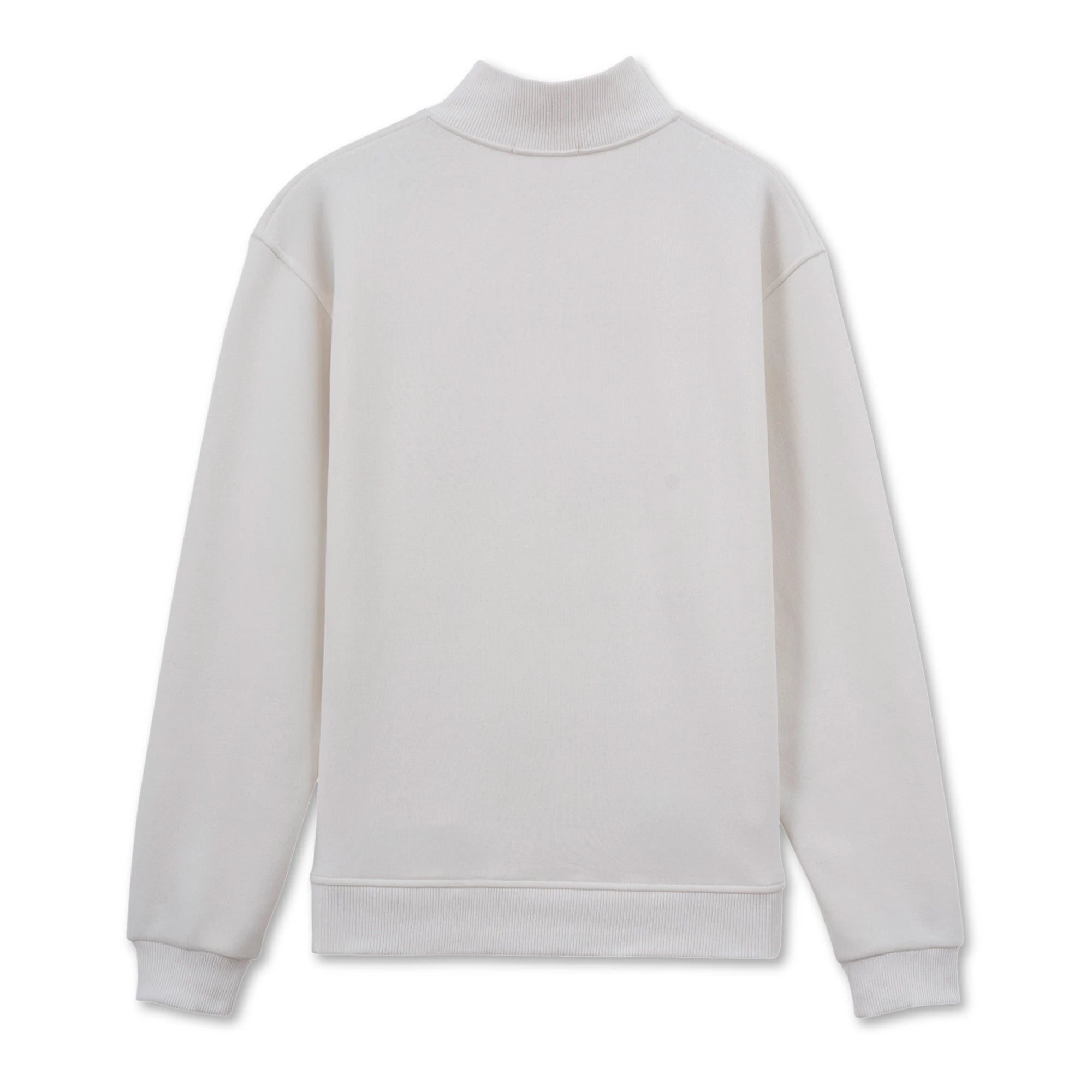 Erkek Ekru Yarım Fermuarlı Yakalı Rahat Kalıp Sweatshirt - 8