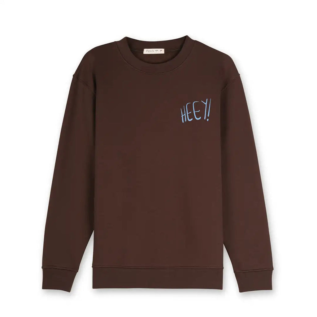 Erkek Kahverengi Megaphone Baskılı Regular Fit Sweatshirt - 2