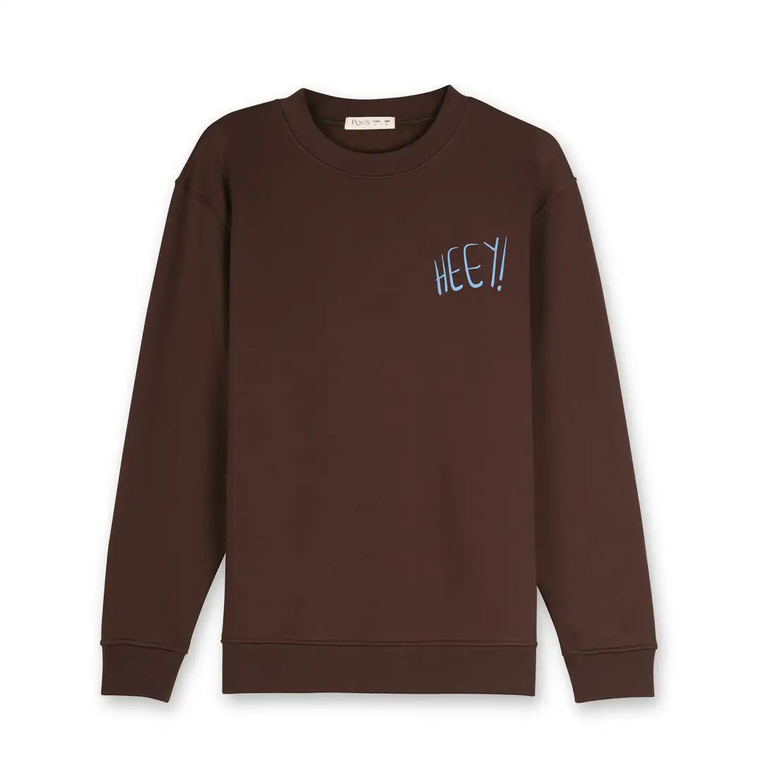 Erkek Kahverengi Megaphone Baskılı Regular Fit Sweatshirt - 2
