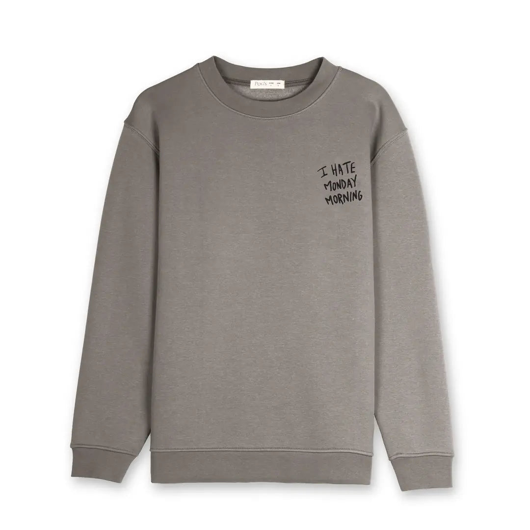 Erkek Gri Rooster Emprime Baskılı Regular Fit Sweatshirt - 2
