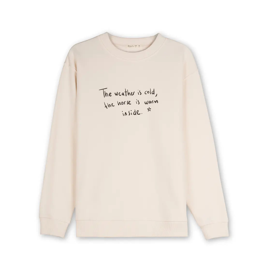 Erkek Ekru The Horse Baskılı Regular Fit Sweatshirt - 2