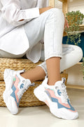 Kadın Mavi Beyaz Sneaker