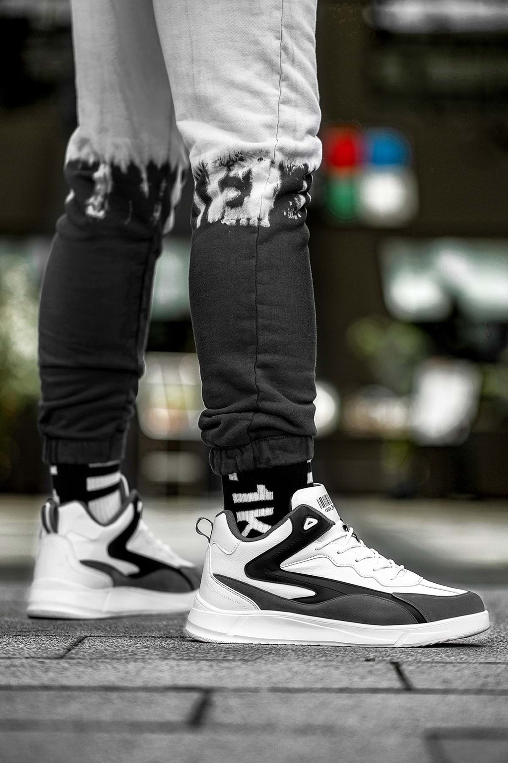 Erkek Sneaker Spor Ayakkabı 2026 - DS3.1204 - Beyaz Füme