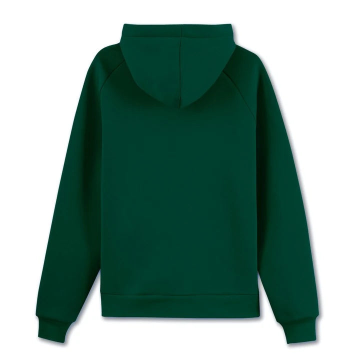 Erkek Yeşil Su İtici Kapüşonlu Flok Sweatshirt Ceket - 5