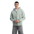 Erkek Mint Su İtici Kapüşonlu Flok Sweatshirt Ceket