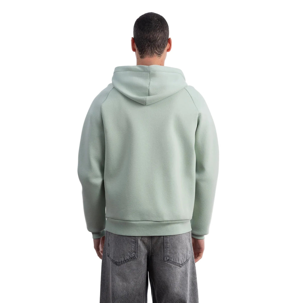 Erkek Mint Su İtici Kapüşonlu Flok Sweatshirt Ceket - 3