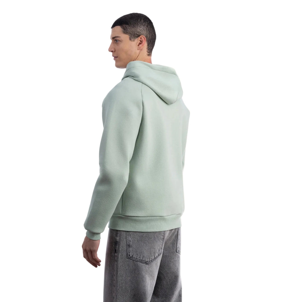 Erkek Mint Su İtici Kapüşonlu Flok Sweatshirt Ceket - 5
