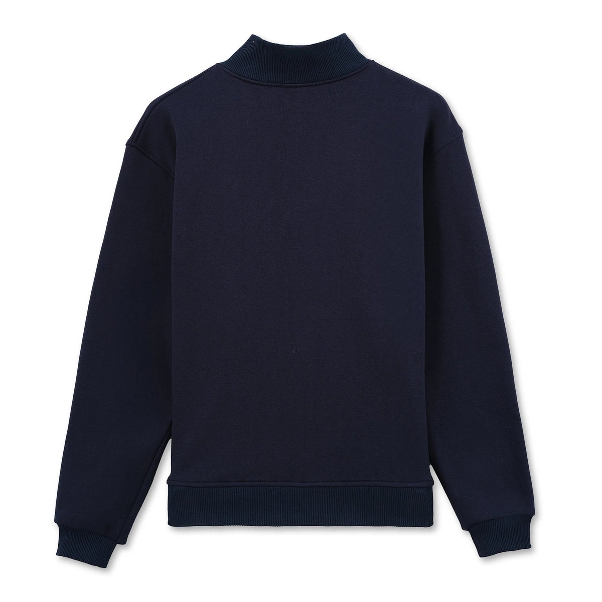 Erkek Yarım Fermuarlı Yakalı Rahat Kalıp Sweatshirt - Lacivert