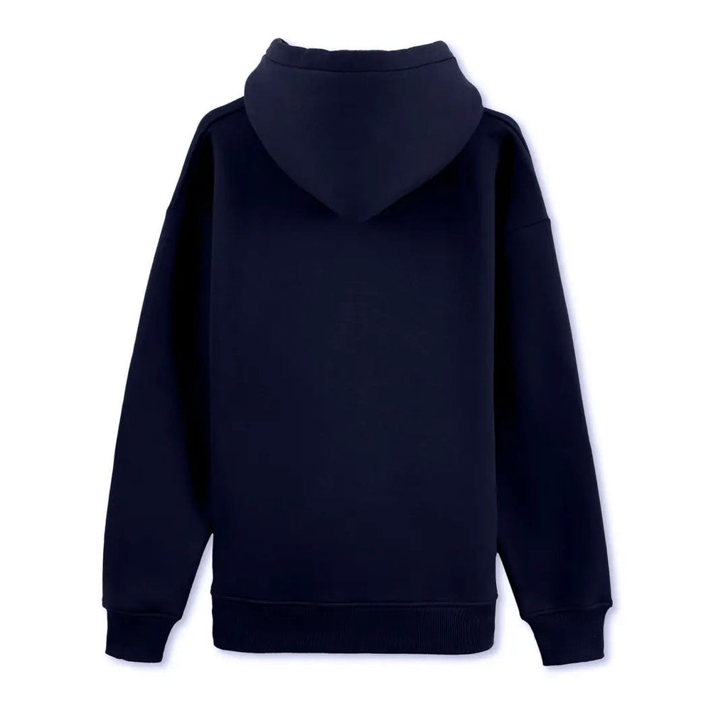 Erkek Lacivert Rabbit Baskılı Kapüşonlu %100 Pamuk Sweatshirt - 3