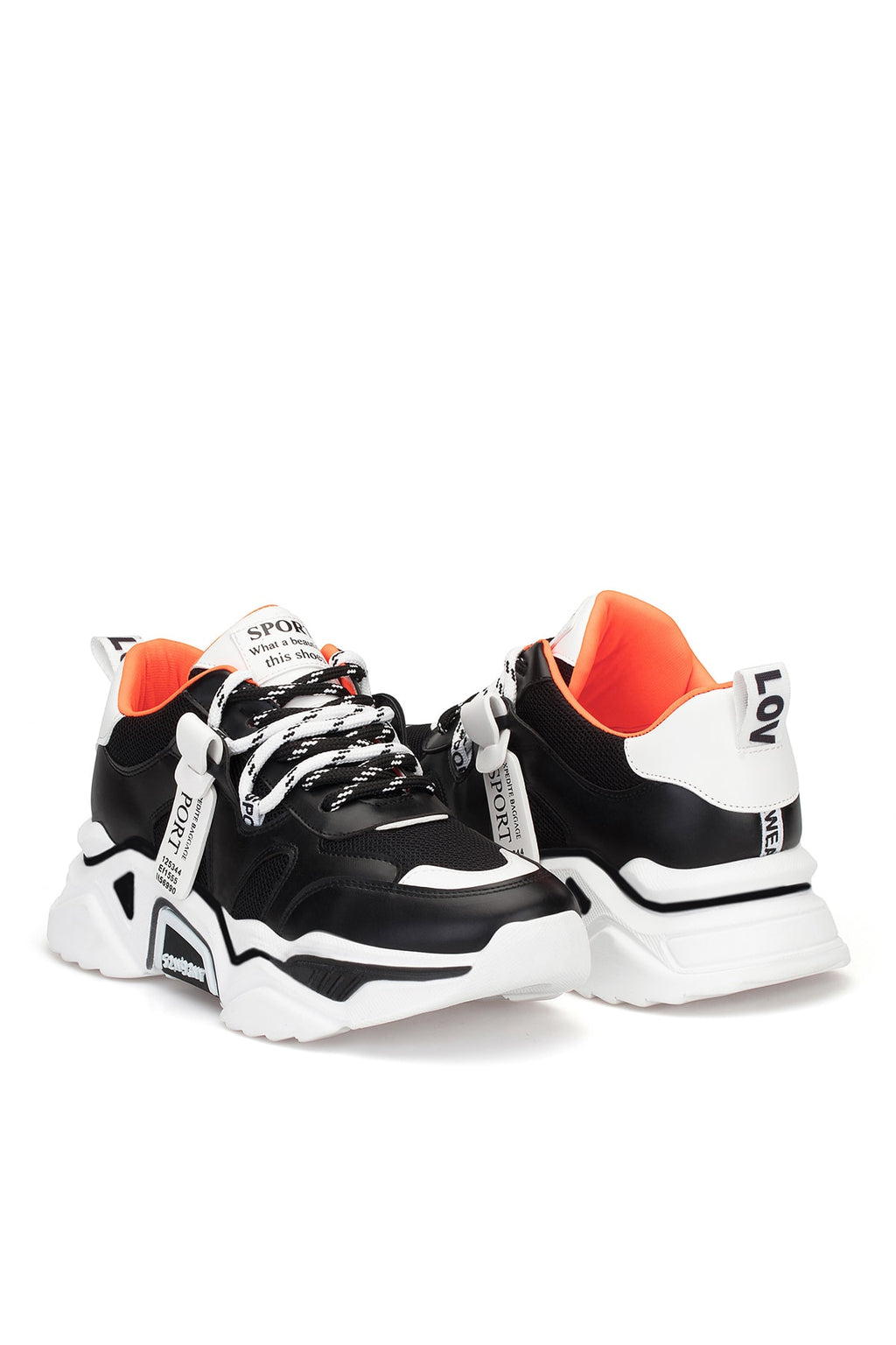 Kadın Sneaker Spor Ayakkabı 2026 - DS.PMD239K2051 - Beyaz Siyah