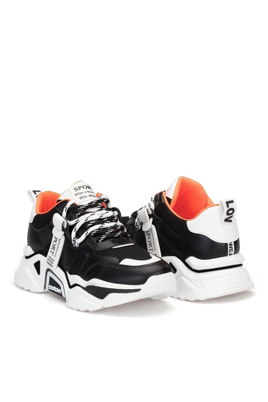Beyaz Siyah Kadın Sneaker