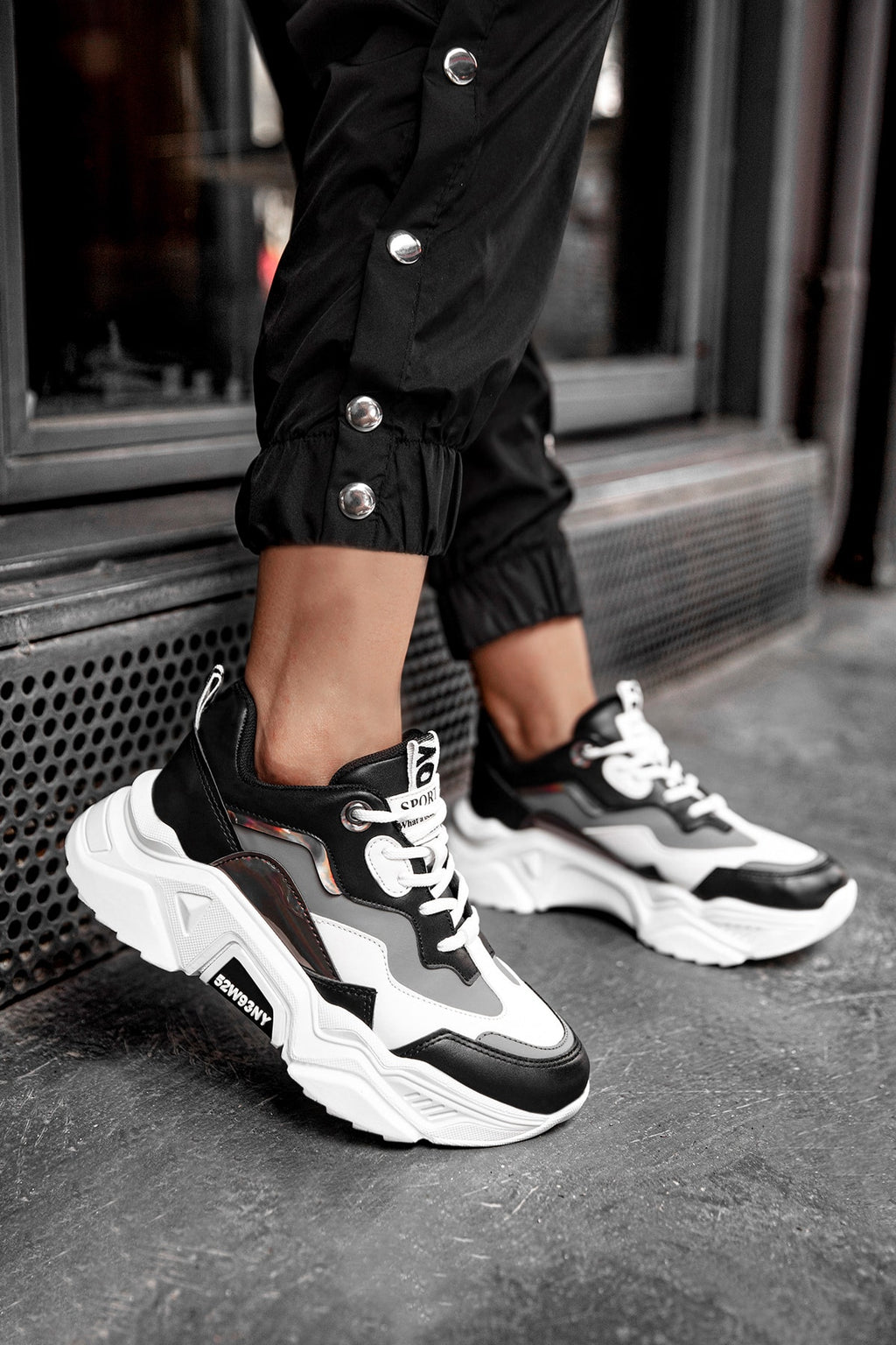 Kadın Sneaker Spor Ayakkabı 2026 - DS.PMD239K2110 - Siyah Füme