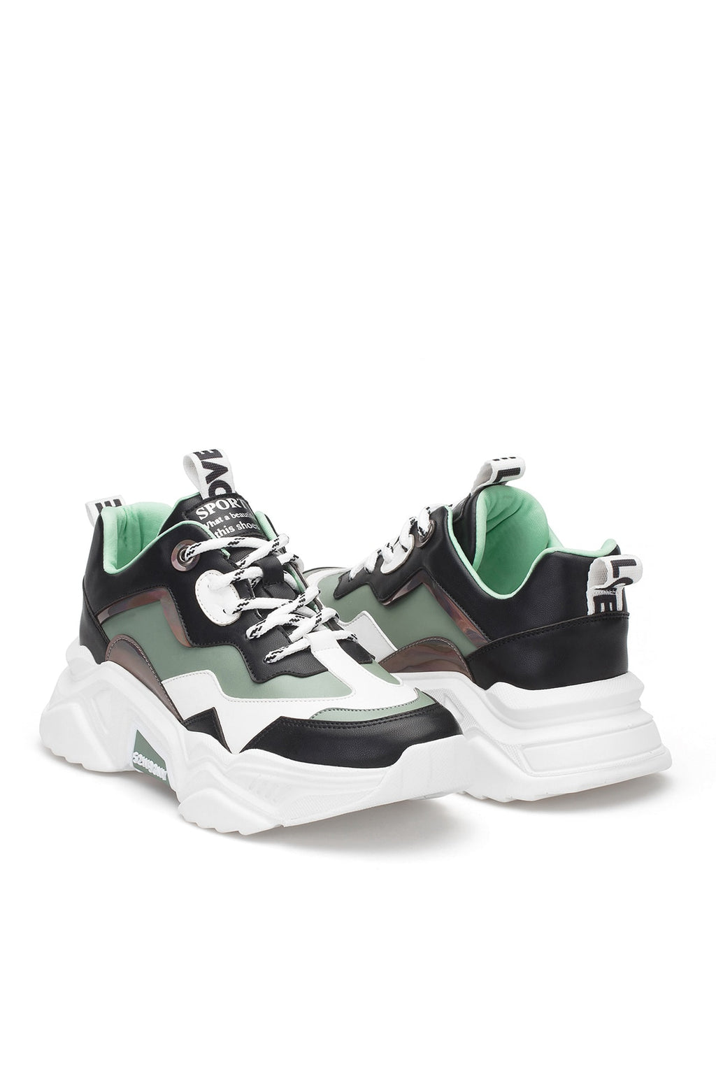 Kadın Sneaker Spor Ayakkabı 2026 - DS.PMD239K2110 - Beyaz Siyah