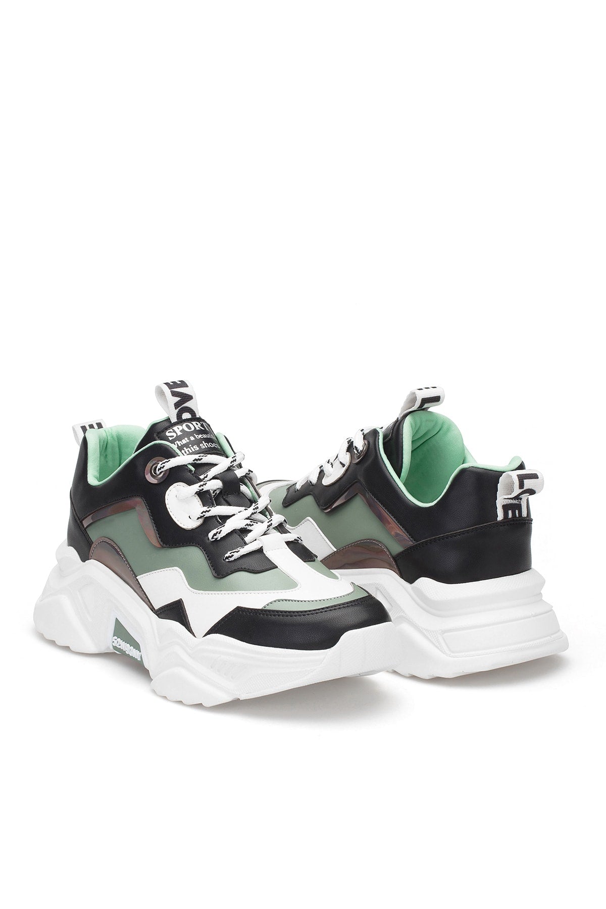 Kadın Sneaker Spor Ayakkabı 2026 - DS.PMD239K2110 - Beyaz Siyah