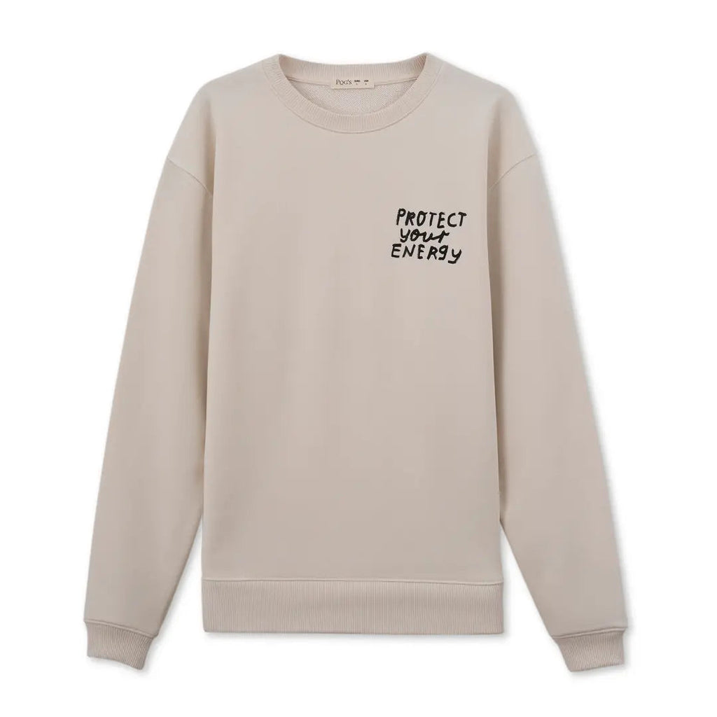Erkek Ekru Protect Emprime Baskılı Oversize Sweatshirt - 6