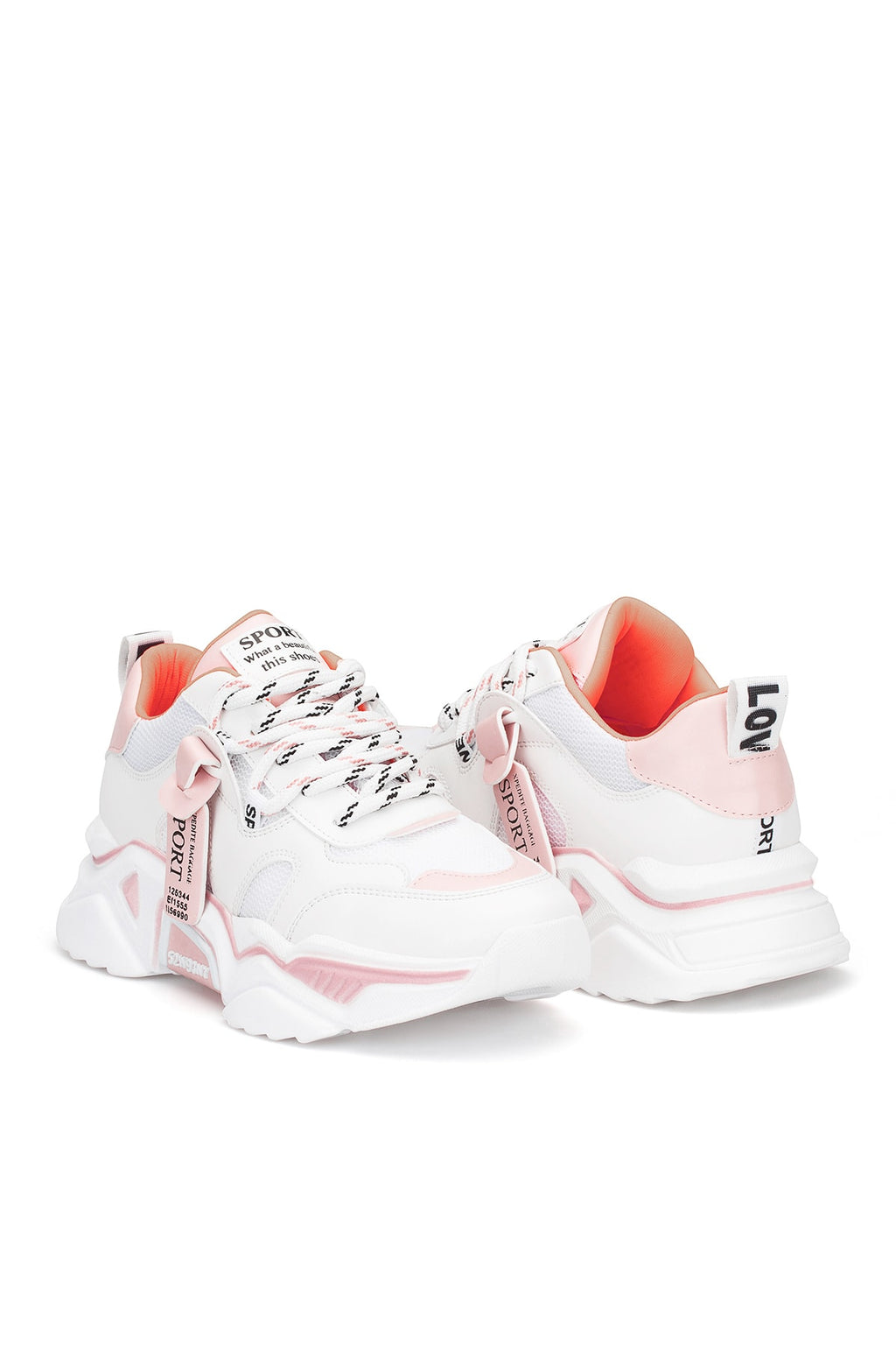 Kadın Sneaker Spor Ayakkabı 2026 - DS.PMD239K2051 - Beyaz Pudra