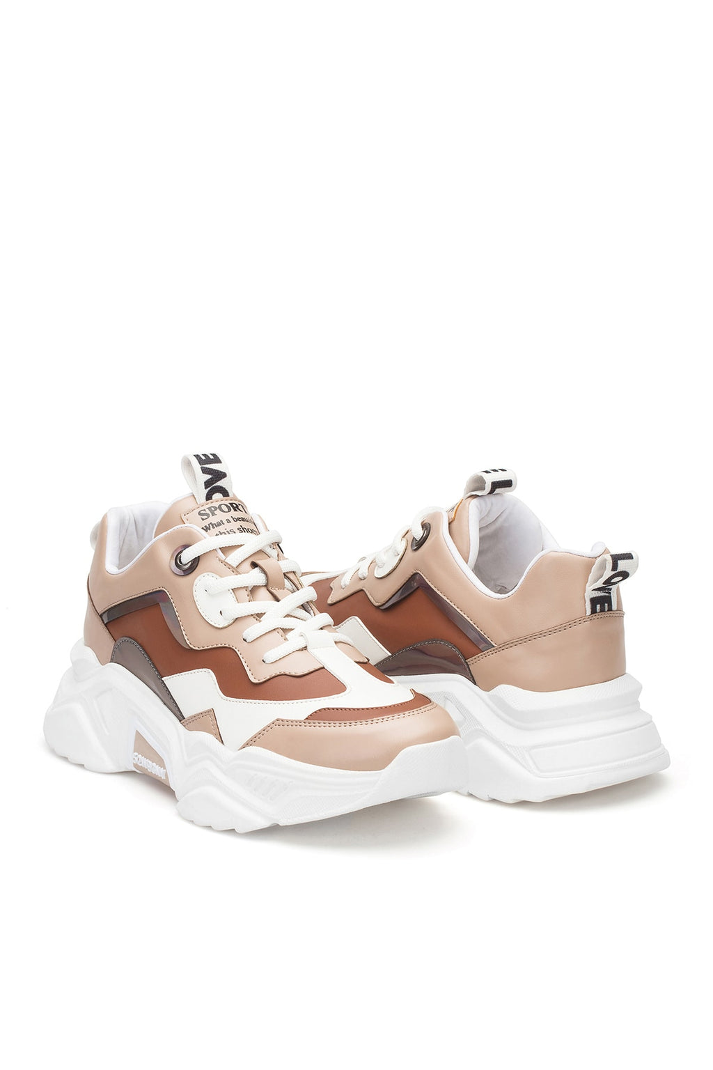 Kadın Sneaker Spor Ayakkabı 2026 - DS.PMD239K2110 - Beyaz Taba