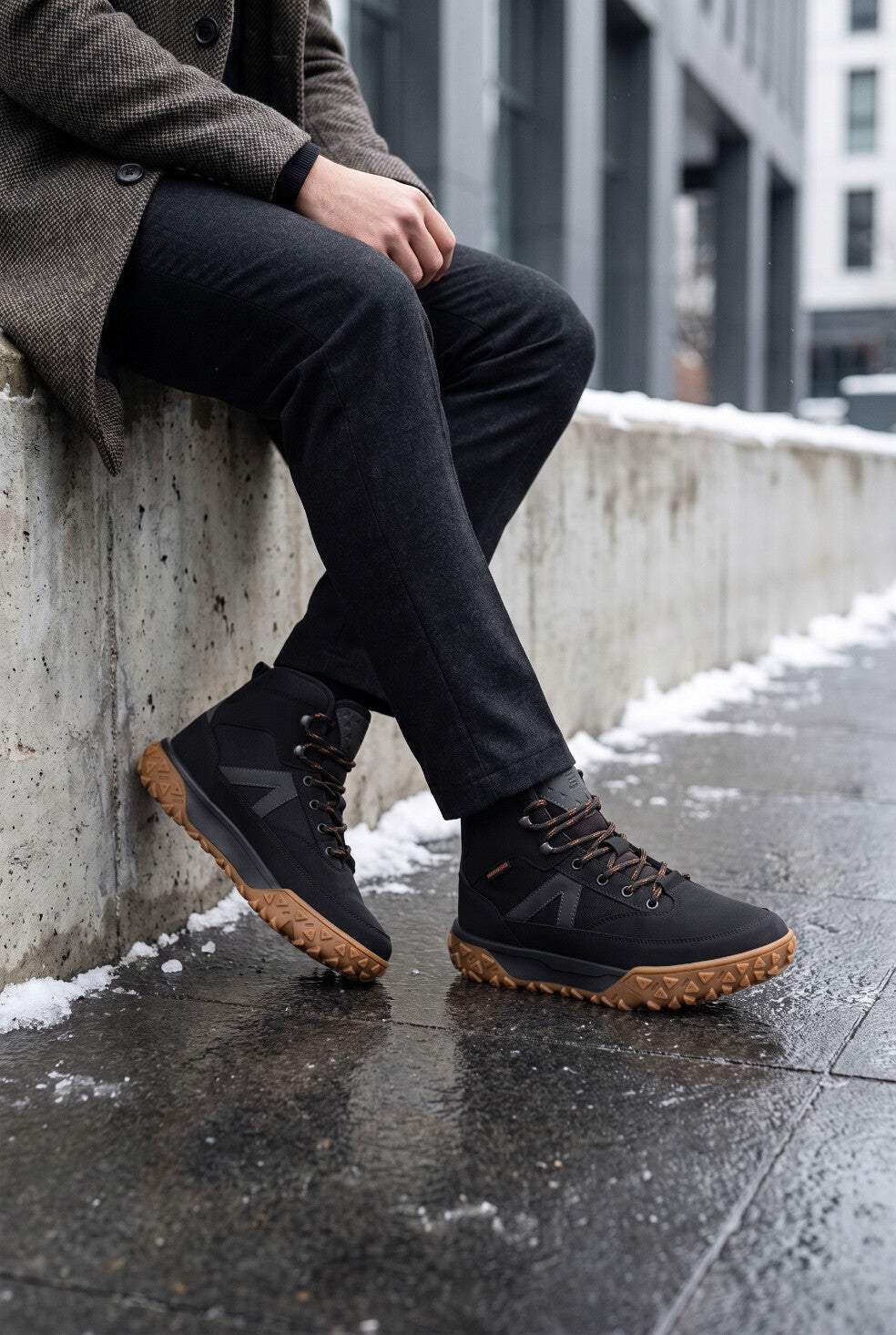 DS Macaluso Unisex Outdoor Trekking Bot - Siyah Taba