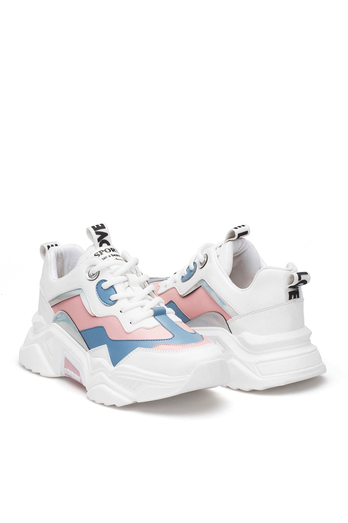 Kadın Mavi Beyaz Sneaker