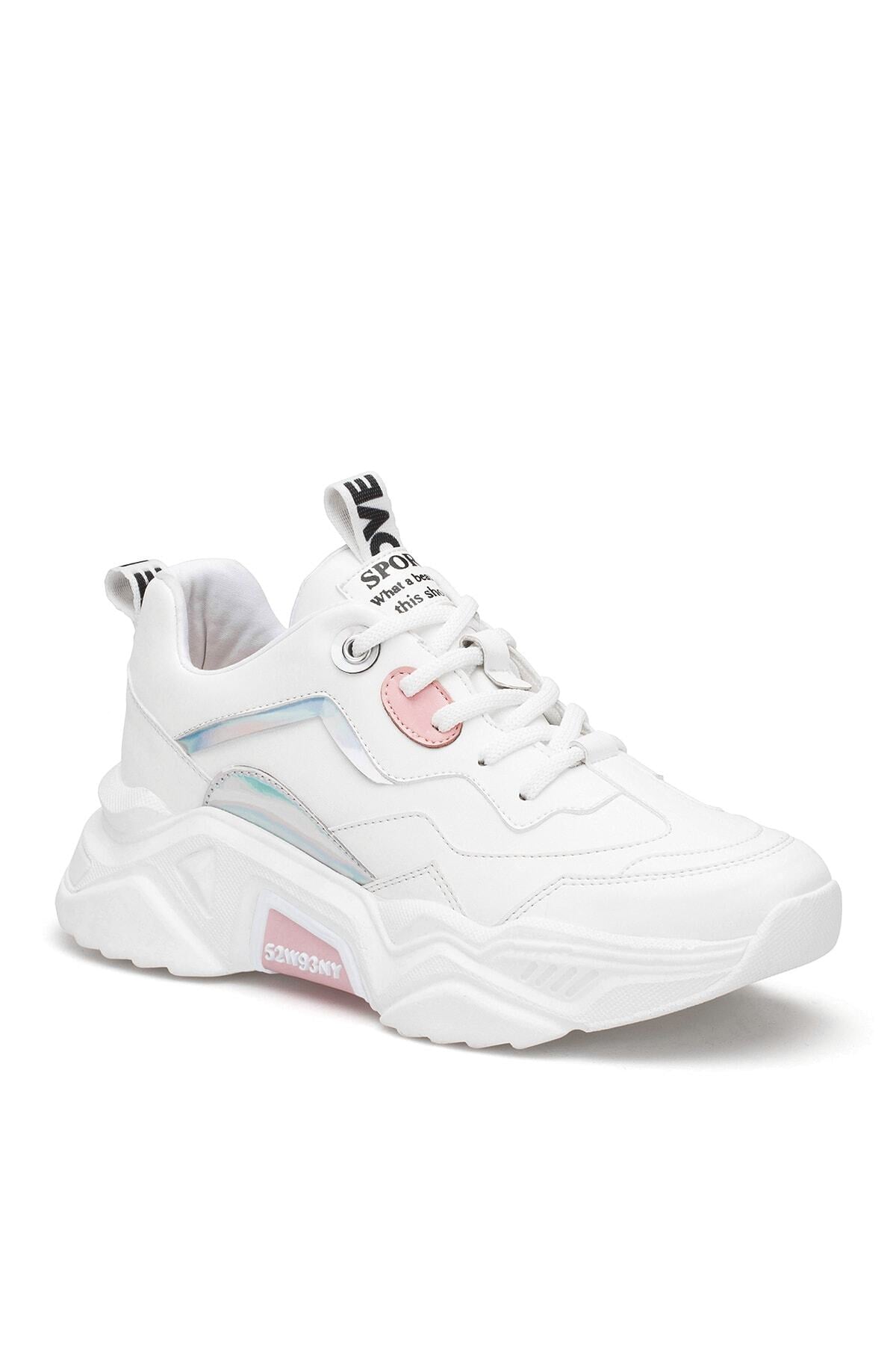 Kadın Beyaz Pudra Sneaker