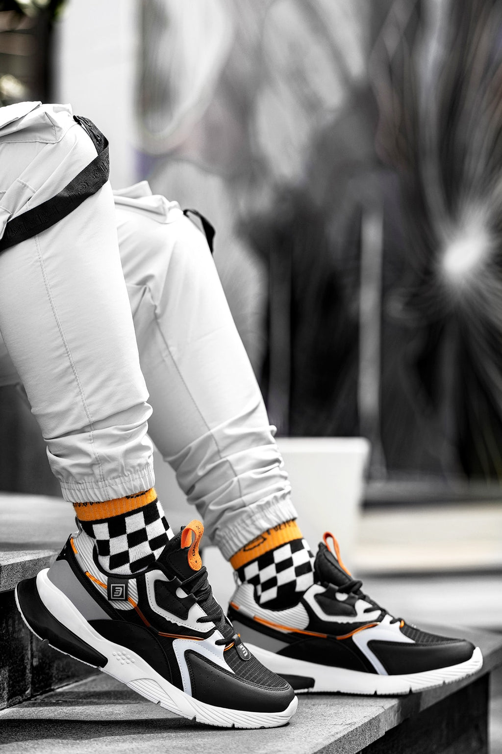 Unisex Sneaker Spor Ayakkabı 2026 - DS3.1205 - Siyah Beyaz Buz