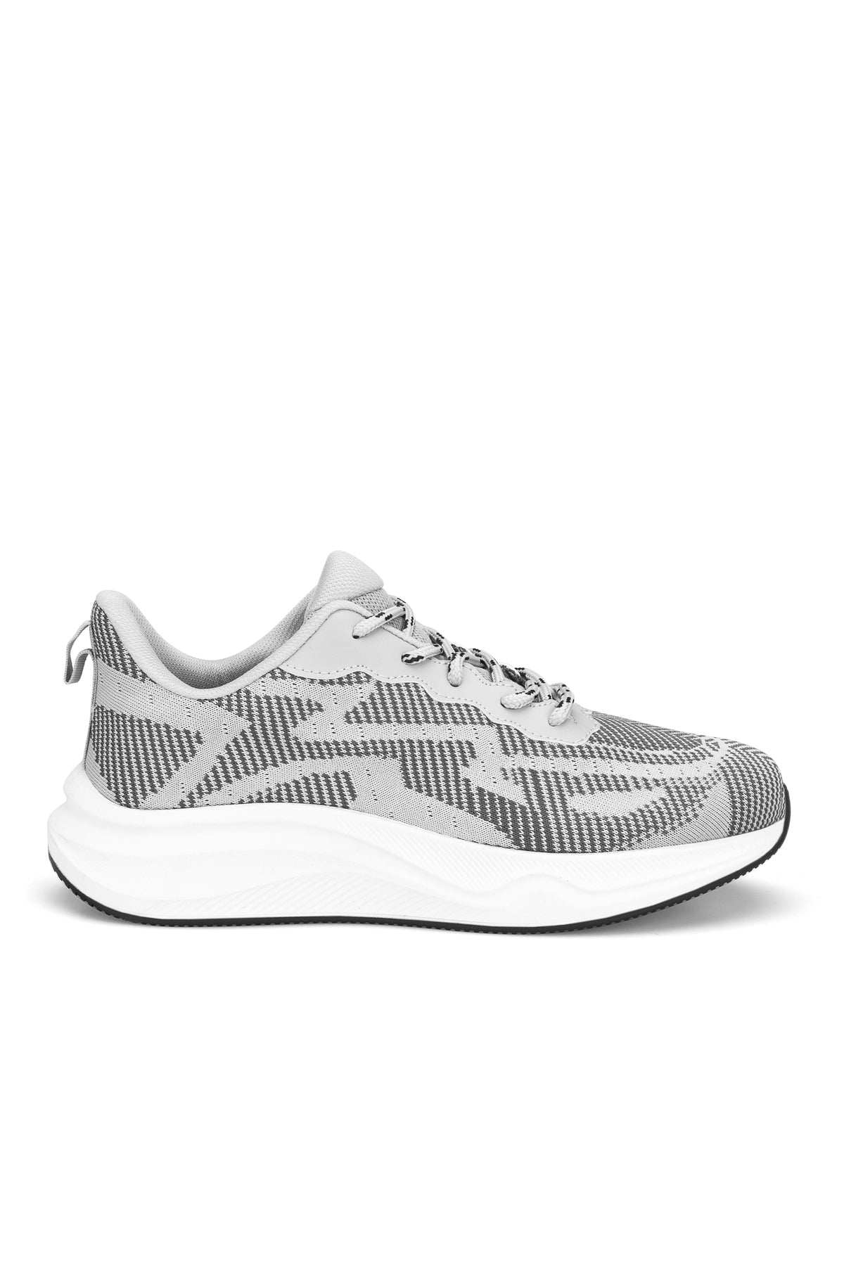 DS Mars Unisex Sneaker Günlük Spor Örme Ayakkabı - Gri Beyaz