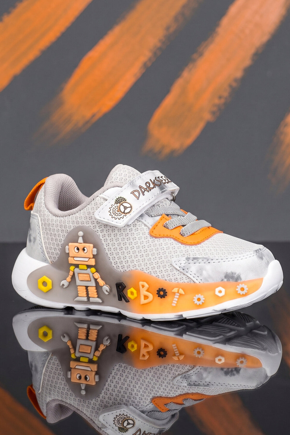 Kids DS RP38 Füme Turuncu Çocuk Sneaker Günlük Spor Cırtlı Ayakkabı — Füme Turuncu