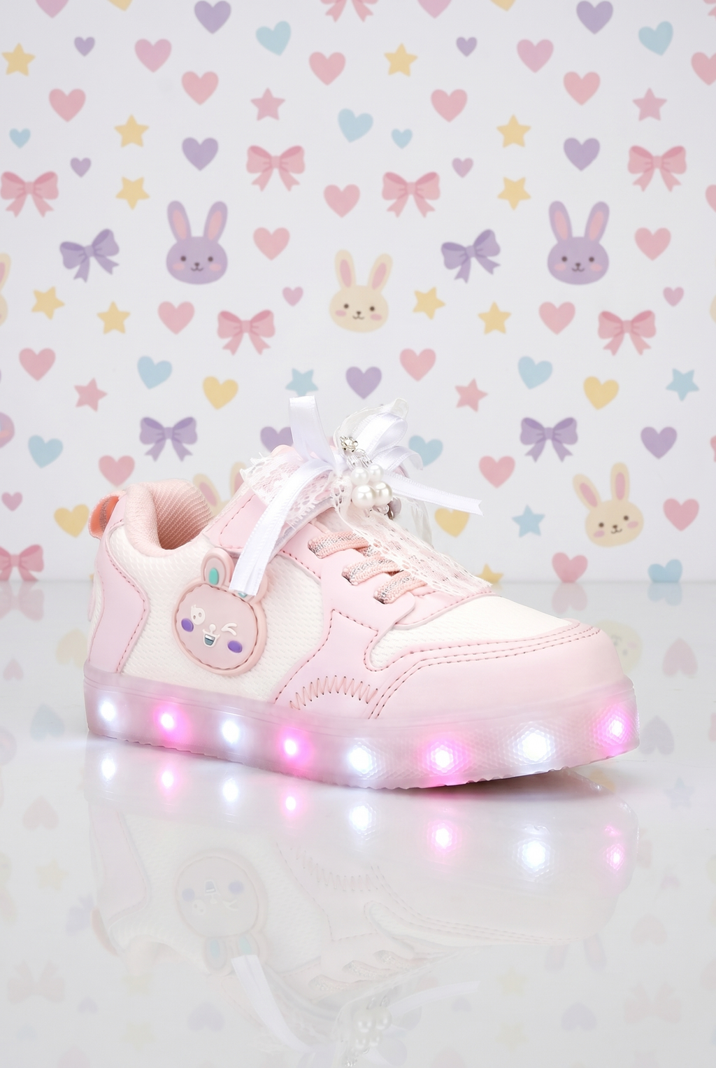 Çocuk Pudra Işıklı Sneaker Spor Ayakkabı 2026 - Kids DS Chen