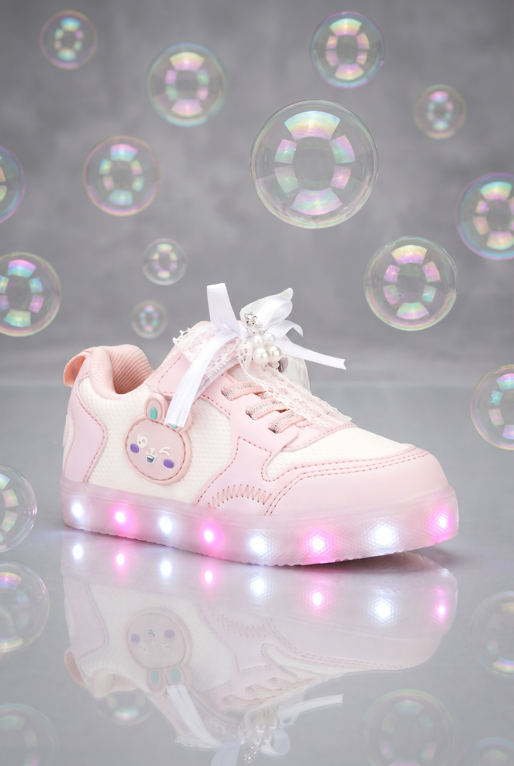 Çocuk Pudra Işıklı Sneaker Spor Ayakkabı 2026 - Kids DS Chen
