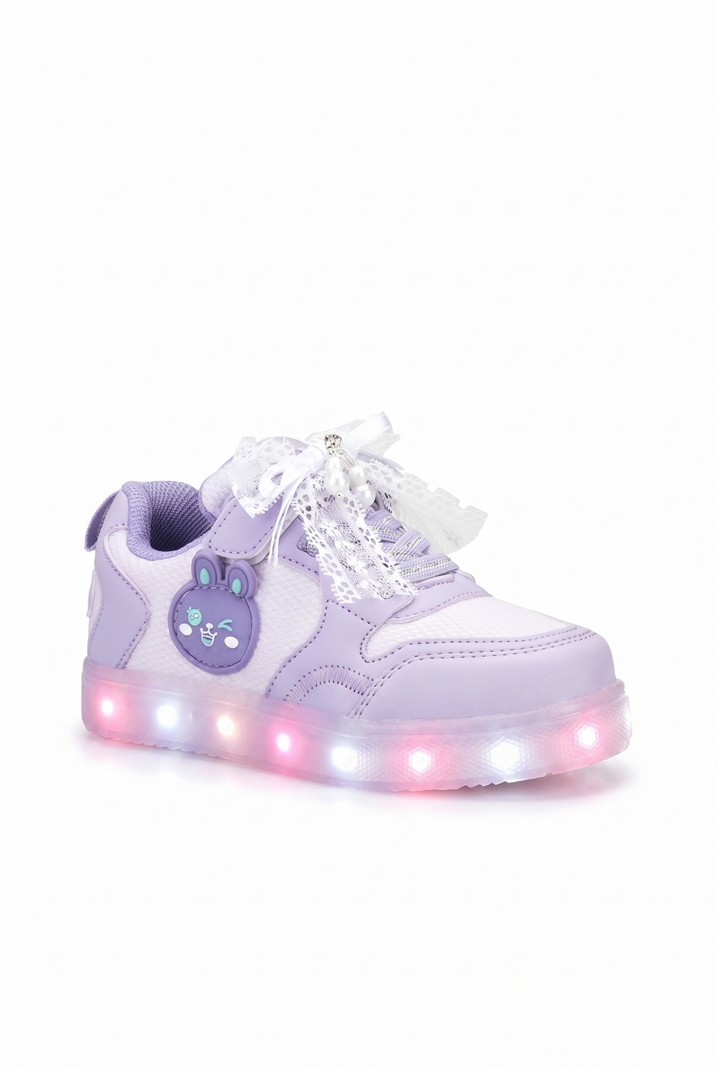 Çocuk Mor Lila Işıklı Sneaker Spor Ayakkabı 2026 - Kids DS Chen