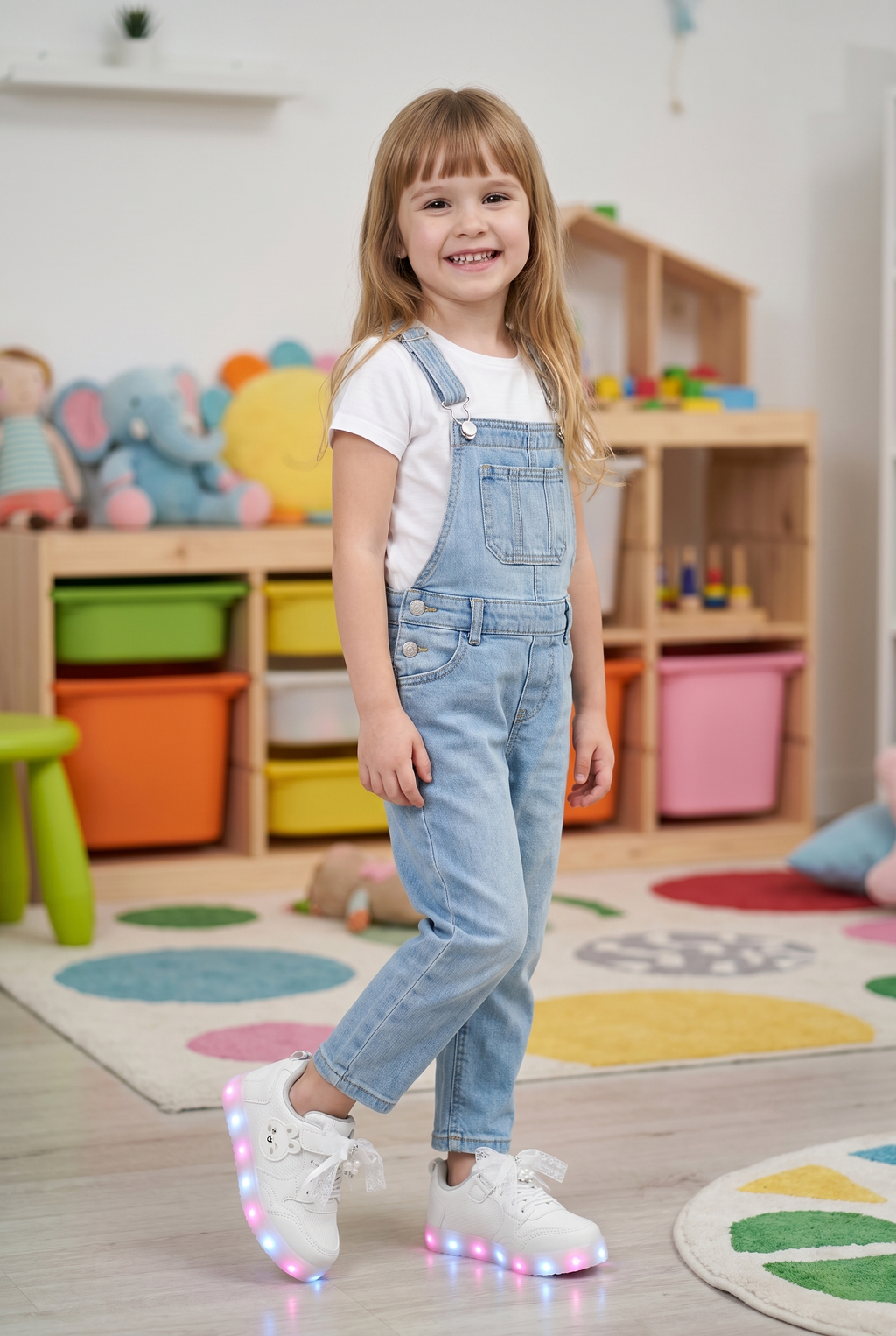 Çocuk Beyaz Sneaker Işıklı Spor Ayakkabı 2026 - Kids DS Chen