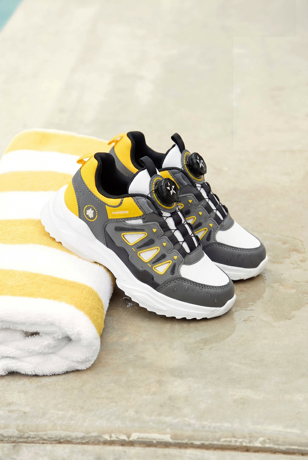 Çocuk Beyaz Sarı Sneaker Spor Ayakkabı 2026 - Kids DS Rubick