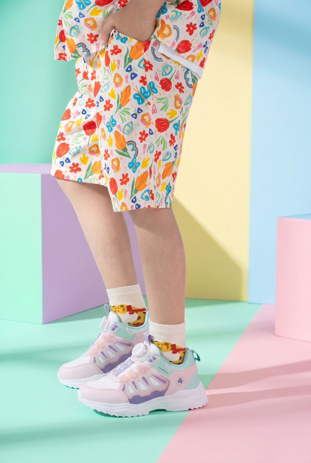 Çocuk Beyaz Pudra Sneaker Spor Ayakkabı 2026 - Kids DS Rubick