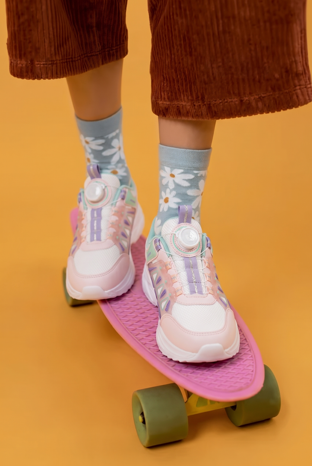 Çocuk Beyaz Pudra Sneaker Spor Ayakkabı 2026 - Kids DS Rubick