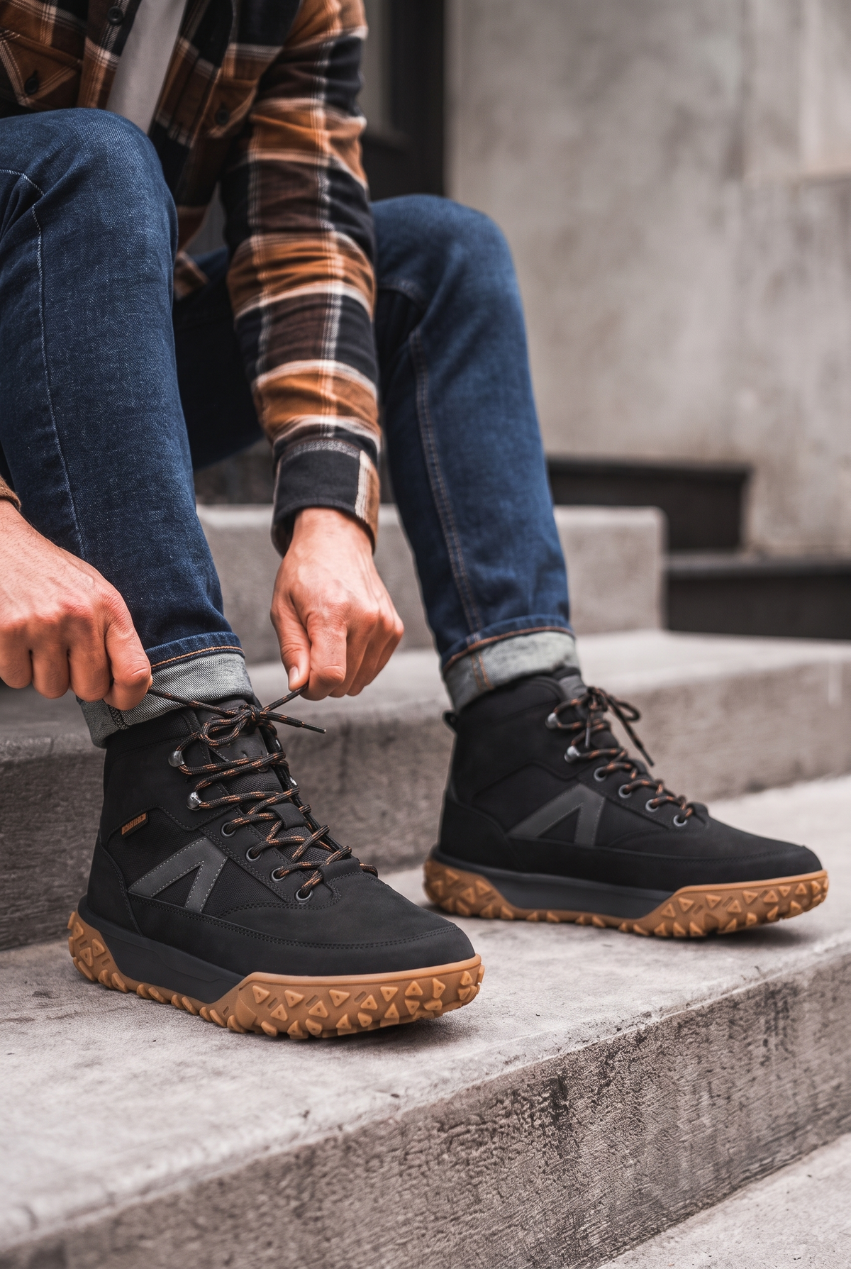 DS Macaluso Unisex Outdoor Trekking Bot - Siyah Taba
